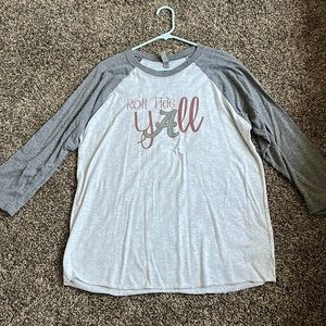 Women’s Large Next Level Apparel 3/4 Sleeve Graphic Alabama Roll Tide Shirt